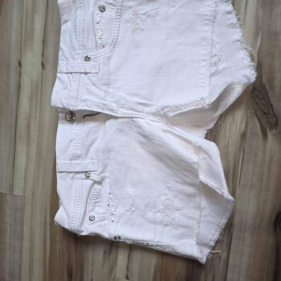 Rock Revival White Jean Shorts for Women - Picture 2 of 4